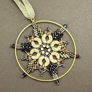 Star Ornament for Christmas - Beaded Ma Star - Star Decoration - Christmas Tree